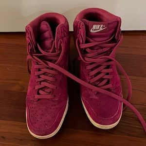 Pink Nike wedges